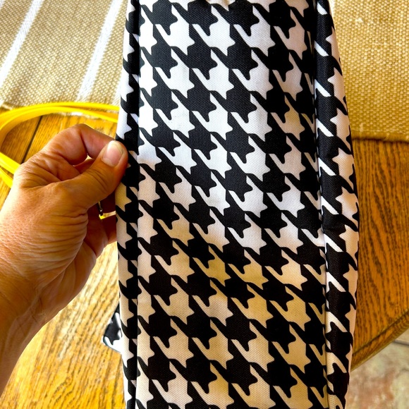 Vera Bradley Hello Yellow Houndstooth Tote Bag - Picture 8 of 10